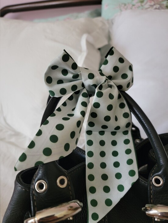 not branded Accessories - Green Polka Dot Bow Scarf Hair Tie